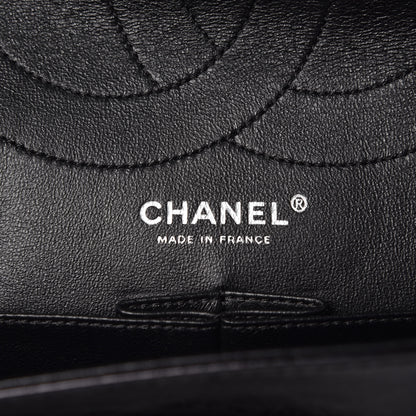 Chanel Glazed Aged Calfskin Quilted 2.55 Reissue 227 Flap So Black 6 of 10