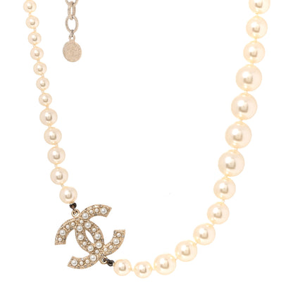 Chanel Pearl CC 100th Anniversary Necklace Light Gold 1 of 5
