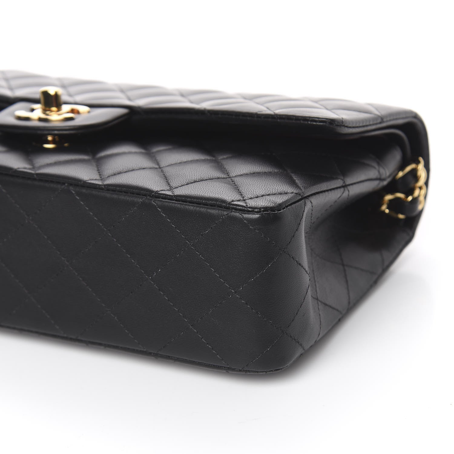 Chanel Lambskin Quilted Medium Double Flap Black 9 of 11