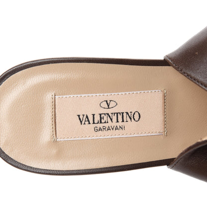 Valentino Garavani Nappa Bow Wedge Sandals 38.5 Brown 7 of 8