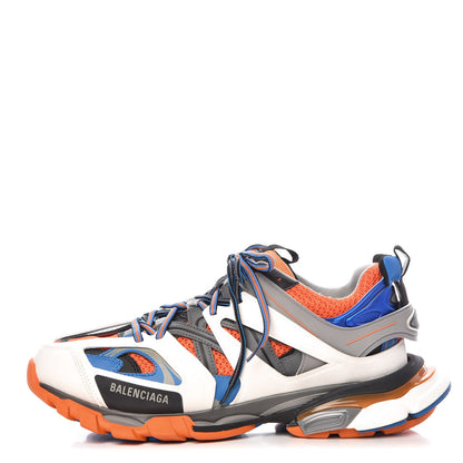 Balenciaga Mesh Nylon Mens Track Sneakers 44 Gris Orange White 1 of 9