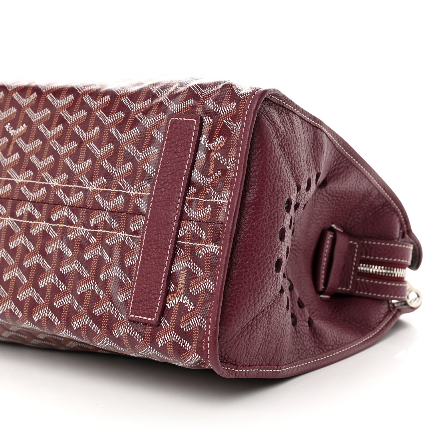 Goyard Goyardine Sac Hardy Pet Carrier PM Burgundy 8 of 16