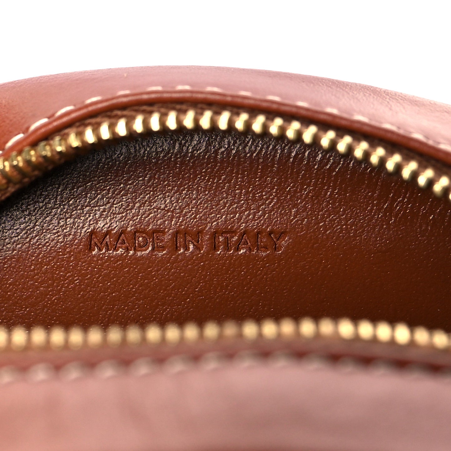 Smooth Calfskin Cuir Small Triomphe Oval Crossbody Purse Tan