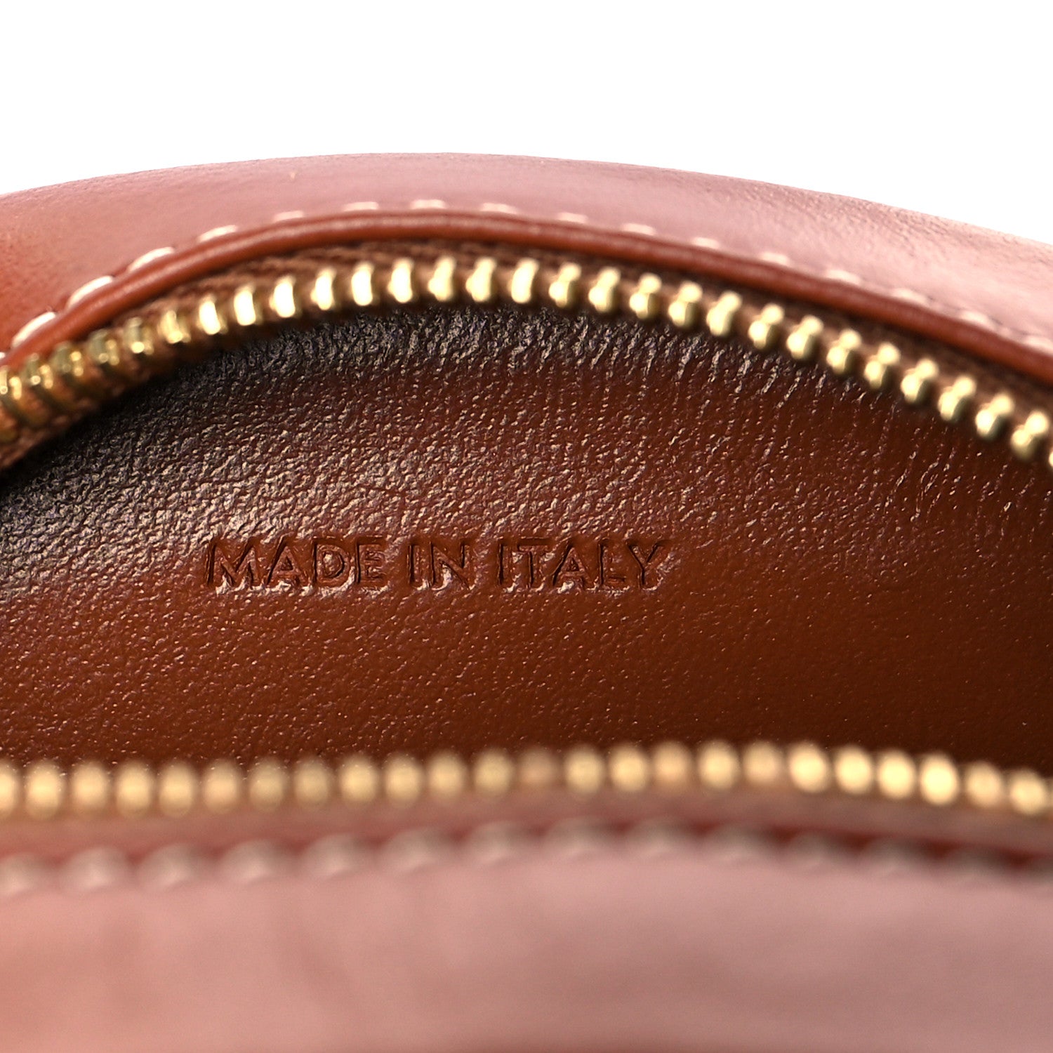 Celine Smooth Calfskin Cuir Small Triomphe Oval Crossbody Purse Tan 5 of 9