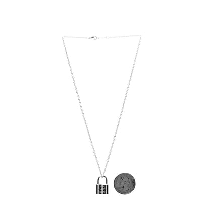 Tiffany Sterling Silver 1837 Lock Charm Pendant Necklace 3 of 6