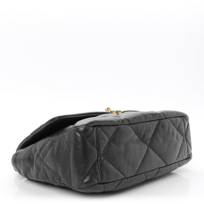 Chanel Lambskin Quilted Large Chanel 19 Flap Navy Blue 4 of 10
