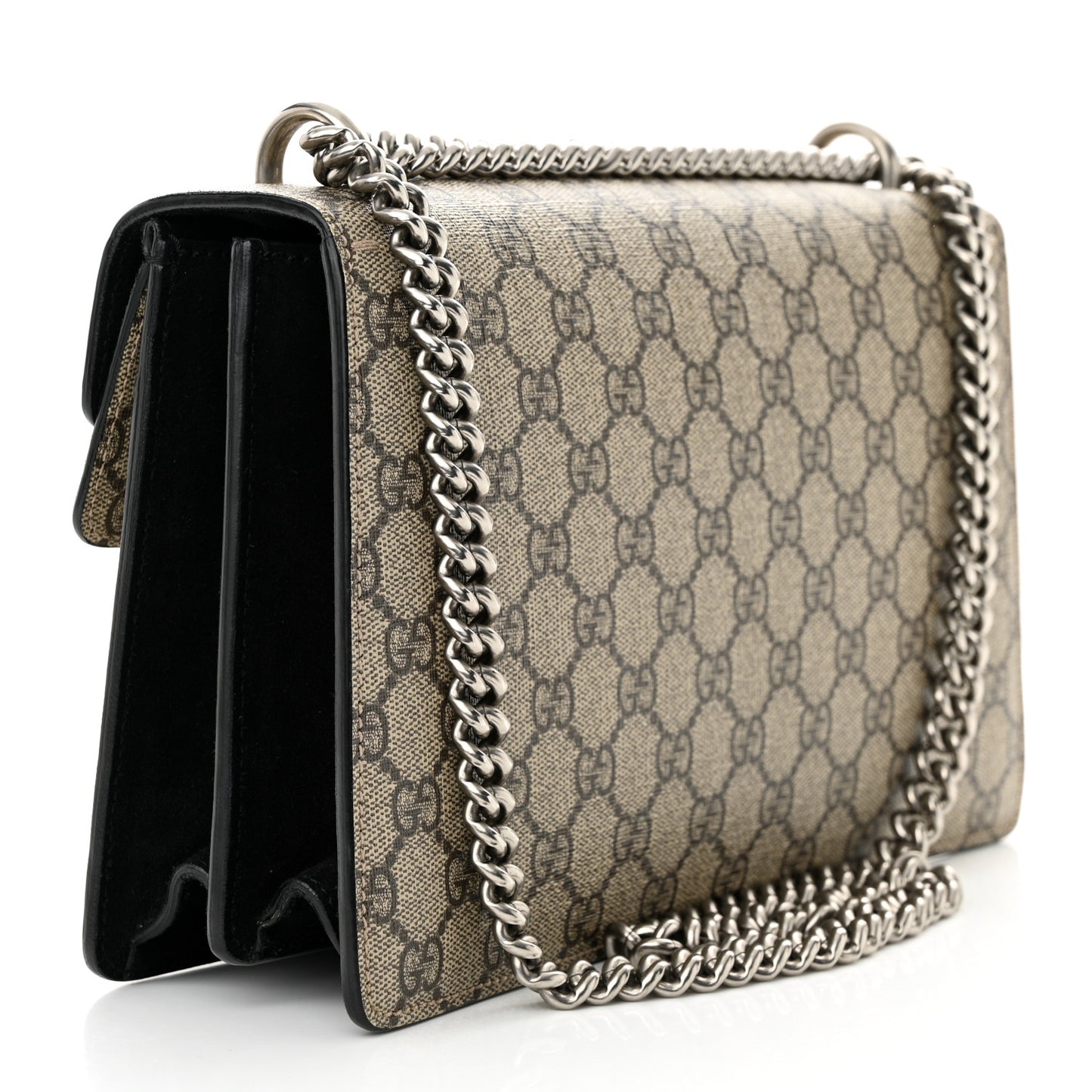 GG Supreme Monogram Small Dionysus Shoulder Bag Black
