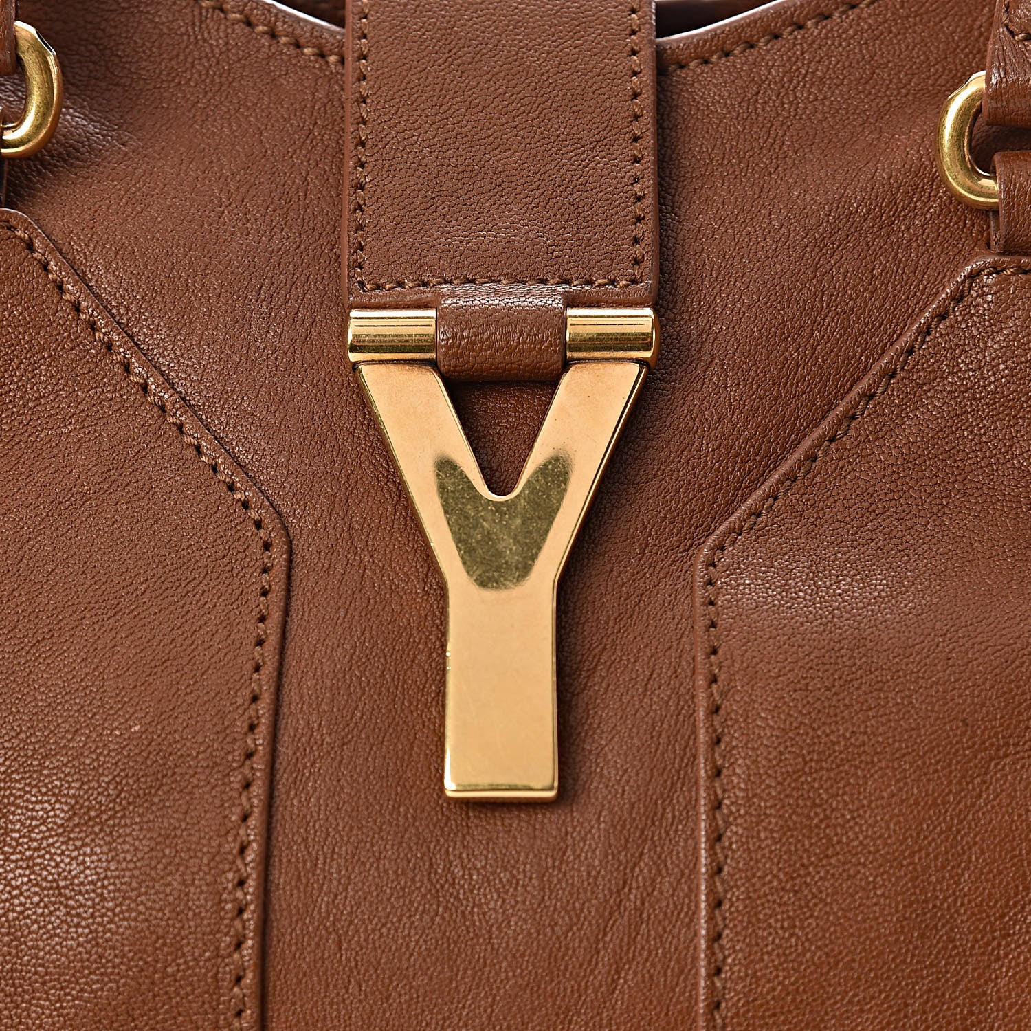 Saint Laurent Sheepskin Large Cabas ChYc Biscuit 10 of 14