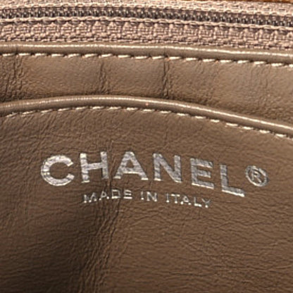 Chanel Crinkled Patent Quilted Jumbo Single Flap Beige 6 of 11
