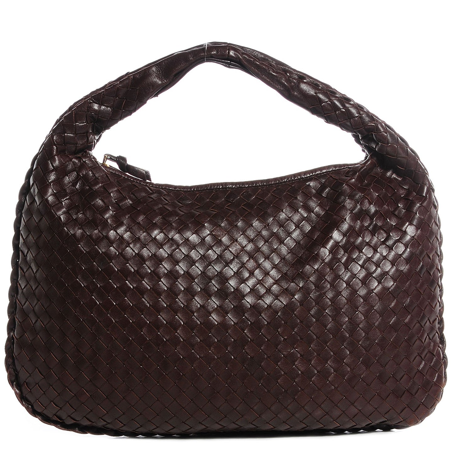 Nappa Intrecciato Medium Veneta Hobo Ebano