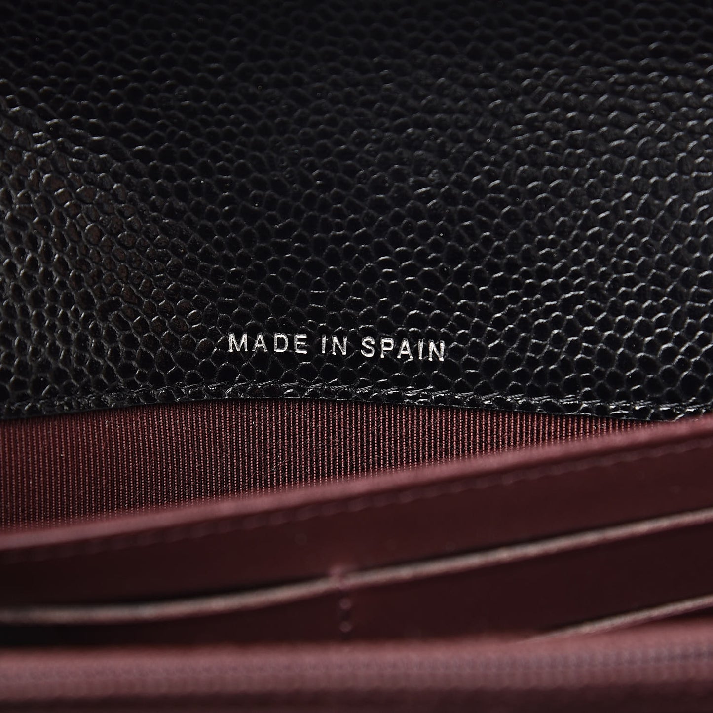 Caviar Quilted Large Flap Gusset Wallet Black