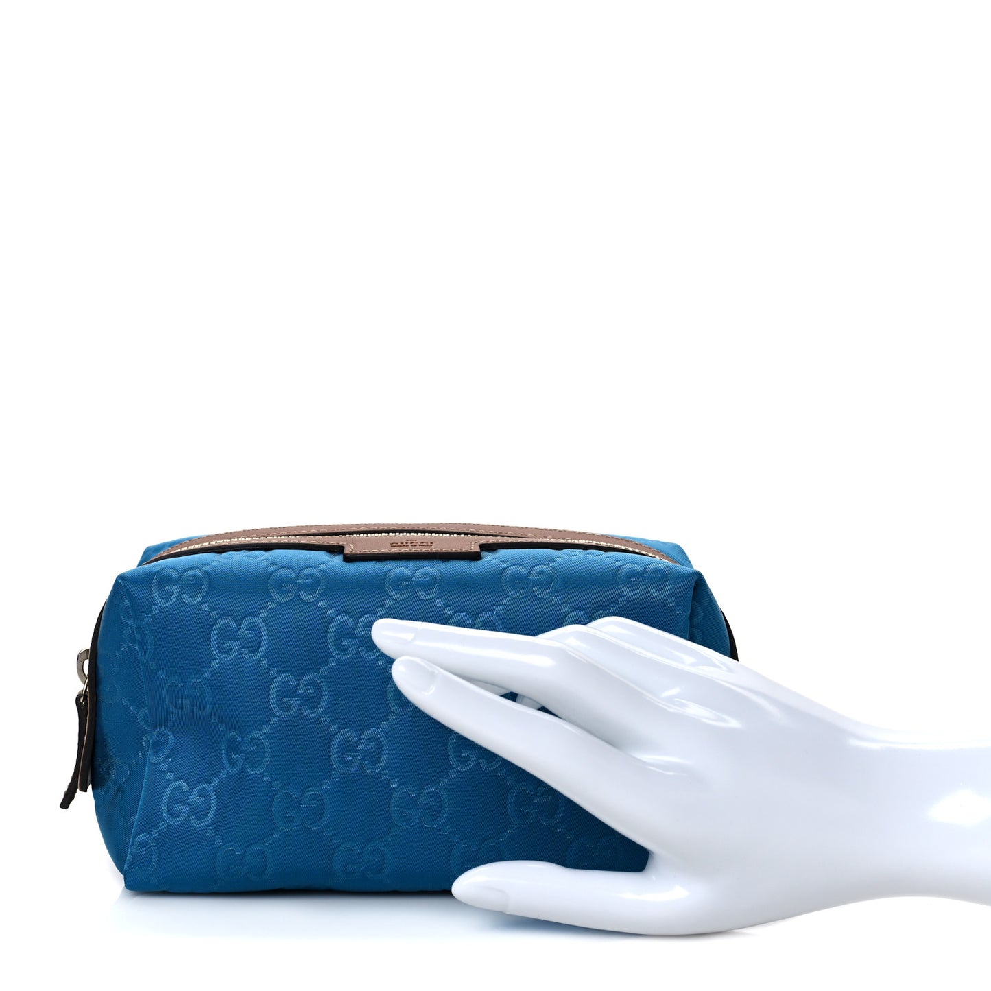Nylon Monogram Small Cosmetic Case Blue