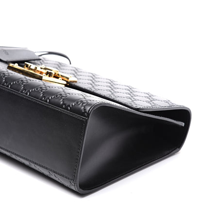 Gucci Guccissima Medium Padlock Shoulder Bag Black 9 of 11