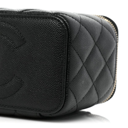 Chanel Caviar Quilted Small Vanity Case With Chain Black 8 of 10