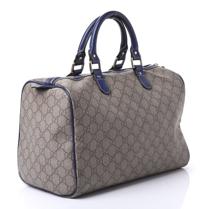 Gucci GG Plus Monogram Medium Boston USA Flag Unicef Duffle Blue 2 of 9
