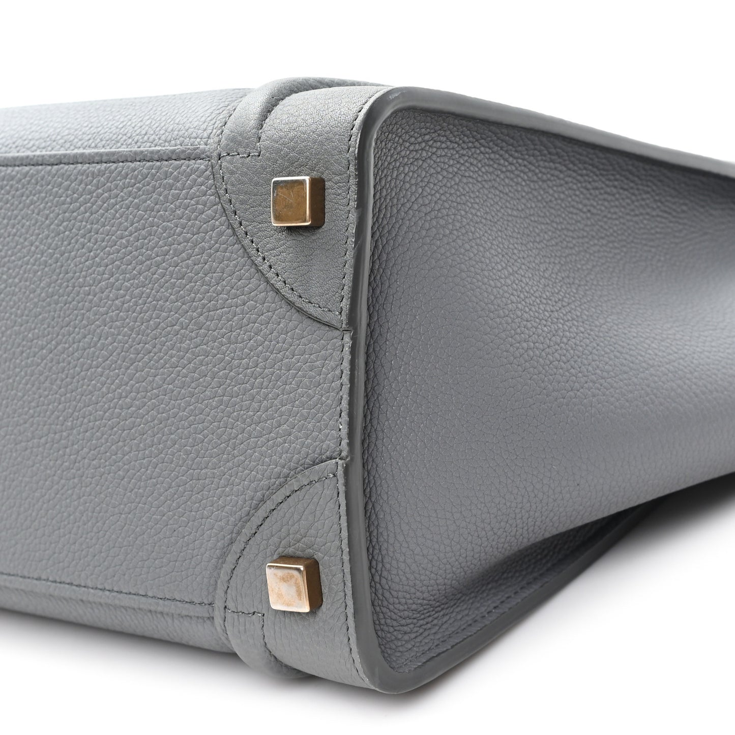 Baby Drummed Calfskin Micro Luggage Kohl