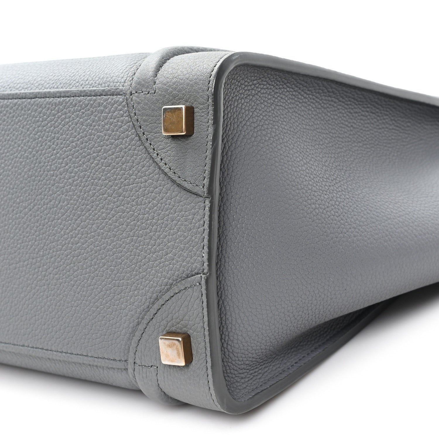 Celine Baby Drummed Calfskin Micro Luggage Kohl 10 of 11