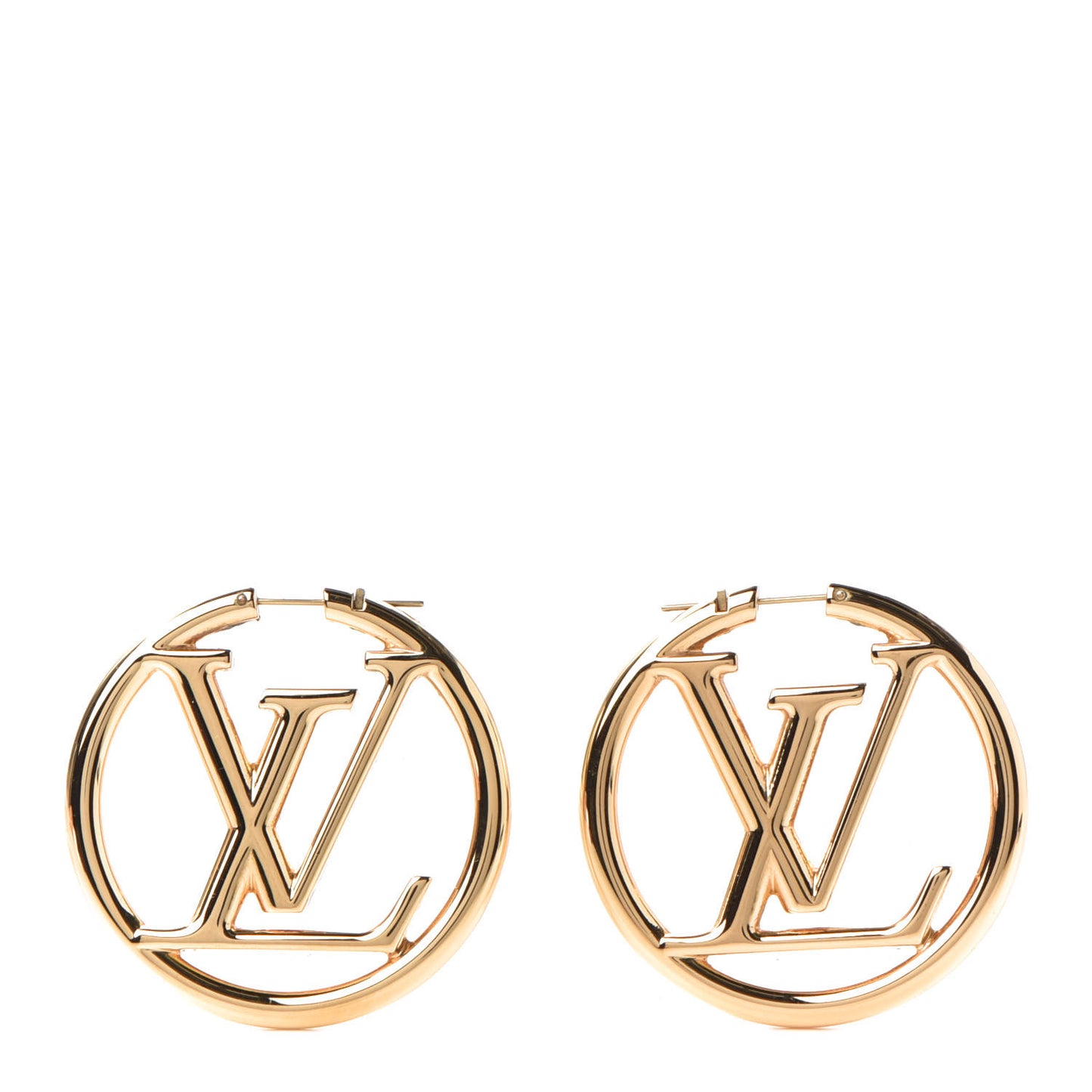 Metal Louise Hoop Earrings Gold