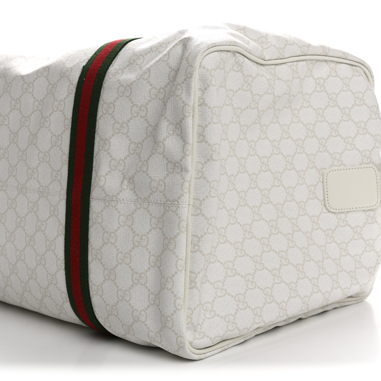 Gucci GG Monogram Medium Web Duffle Bag White 1738064 – FASHIONPHILE