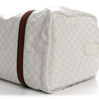 Gucci GG Monogram Medium Web Duffle Bag White 9 of 9