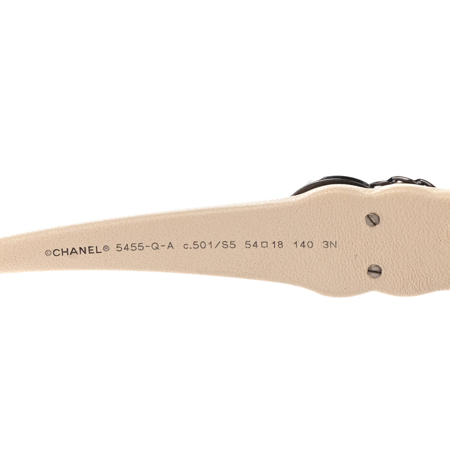 Crystal Lambskin CC Sunglasses 5455-Q-B Black Beige