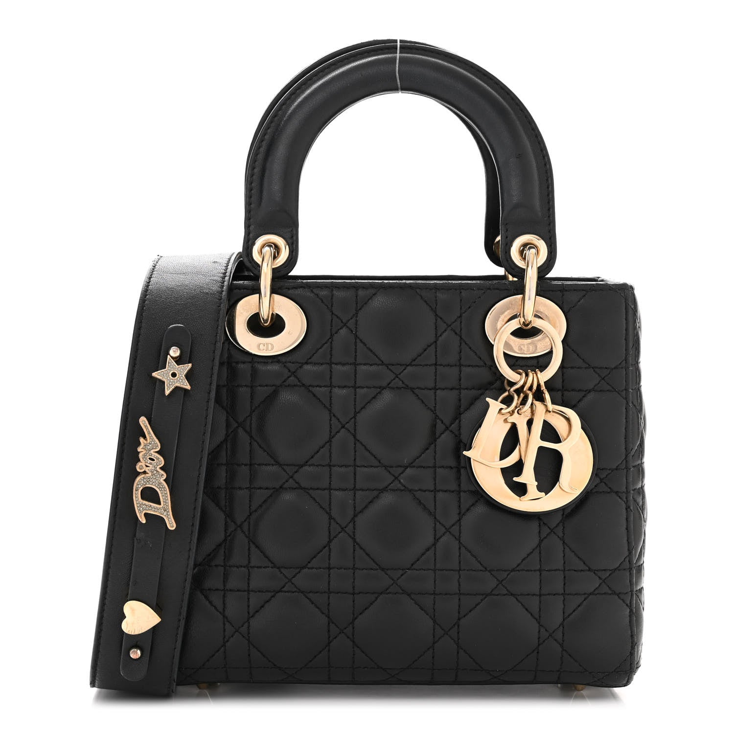 Christian Dior Lambskin Cannage Small My ABCDior Lady Dior Black 1 of 13