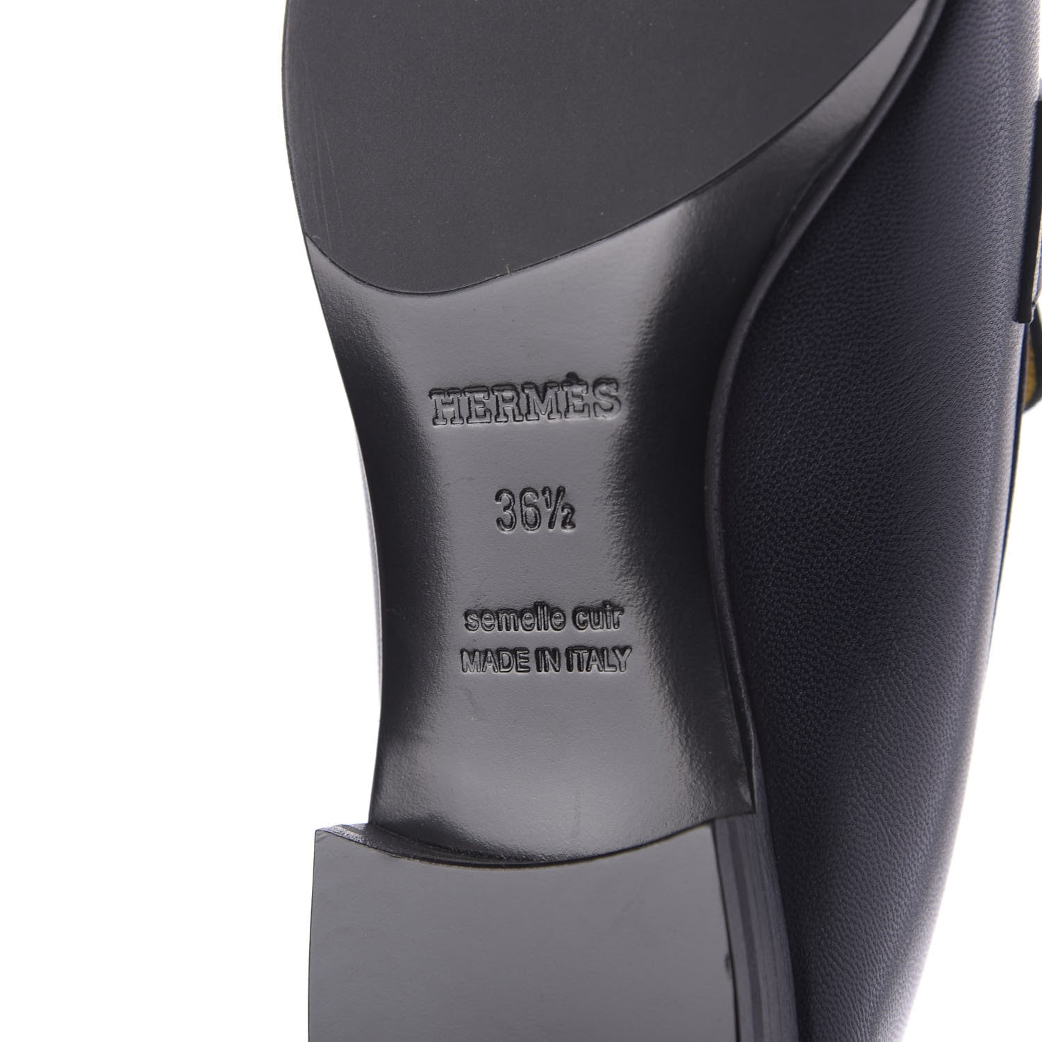 Hermes Goatskin Paris Loafers 36.5 Marine 7 of 10