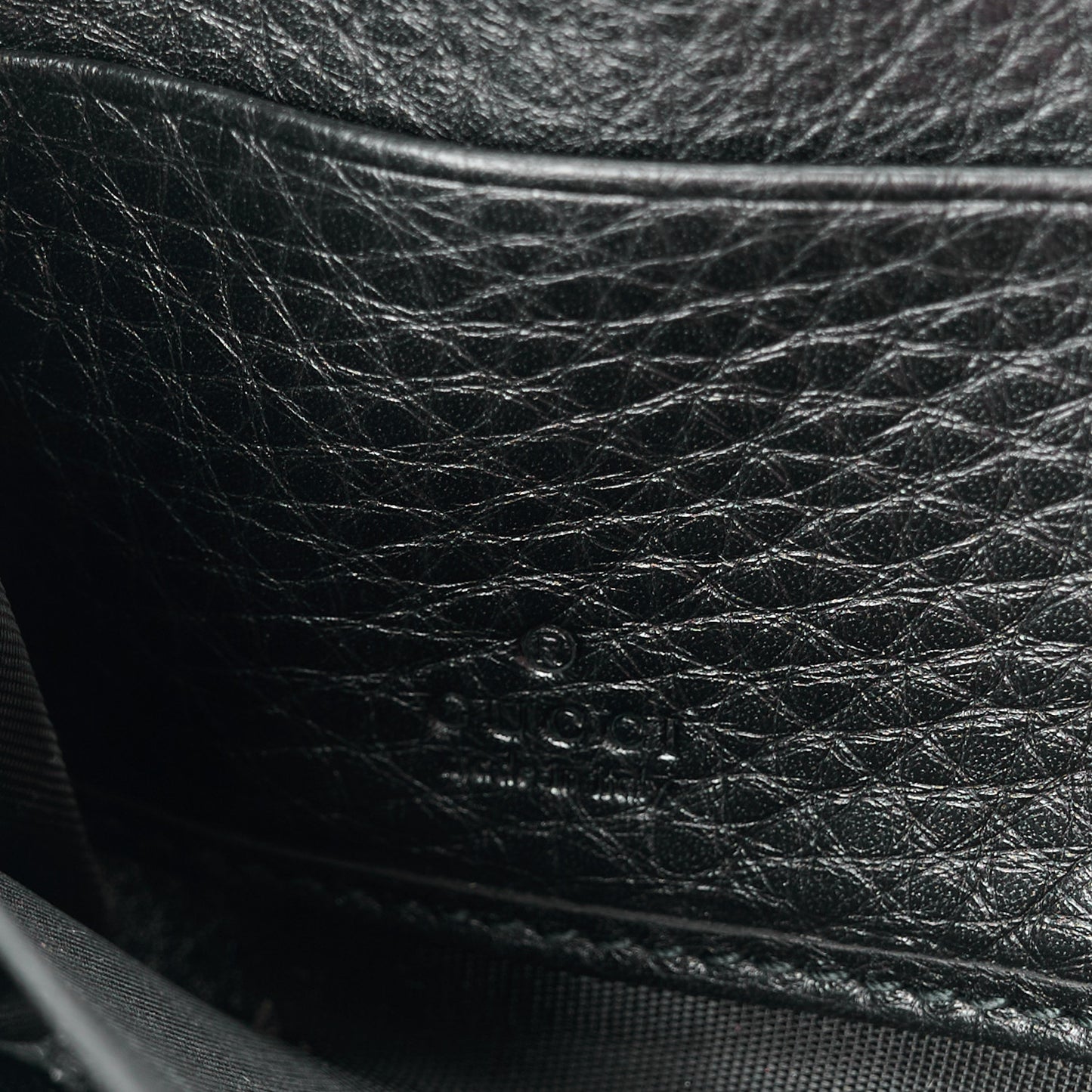 Pebbled Calfskin Bamboo Tassel Zip Around Wallet Black