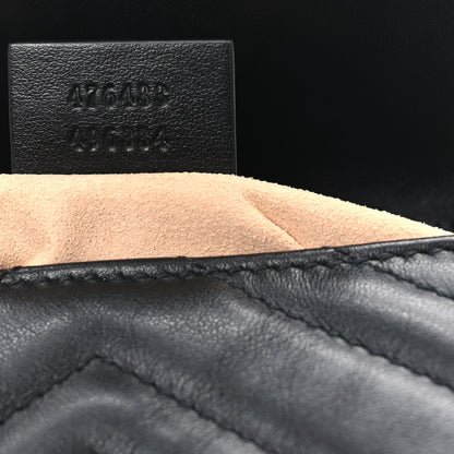 Gucci Calfskin Matelasse Super Mini GG Marmont Shoulder Bag Black 7 of 10