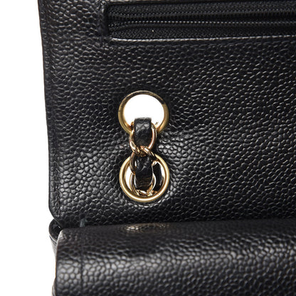 Chanel Caviar Quilted Medium Double Flap Black 12 of 15