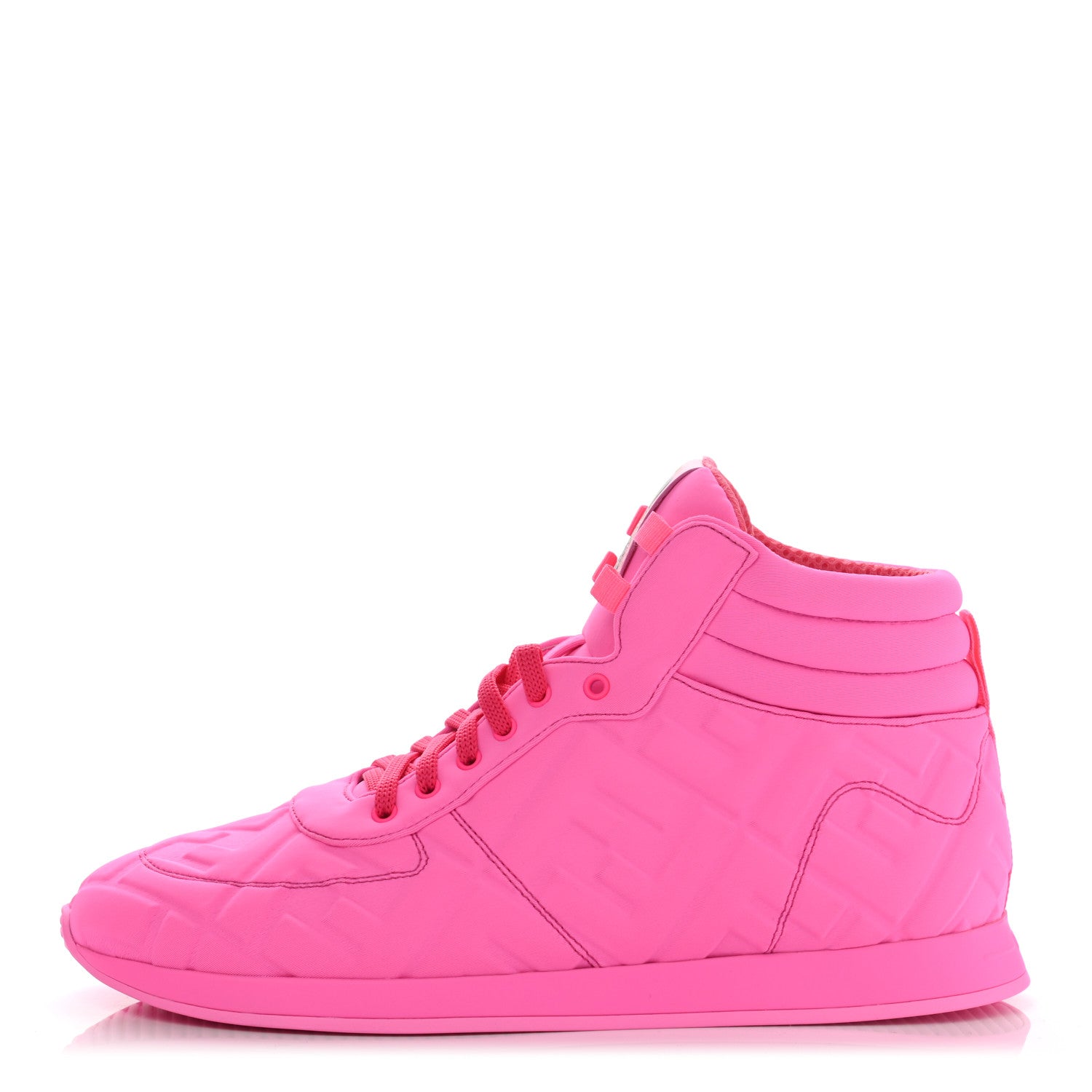 Fendi X NICKI MINAJ Lycra Macro FF Embossed Prints On High Top Sneakers 40 Pink 3 of 12