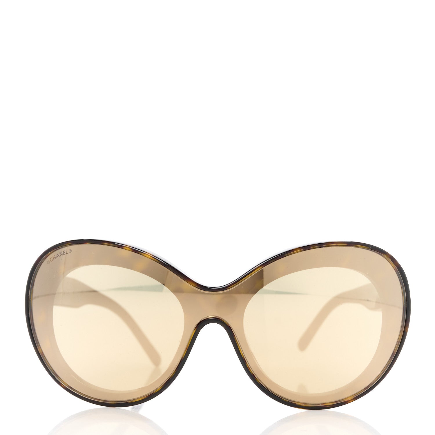 Chanel Shield Sunglasses 71281 Tortoise Gold 2 of 8
