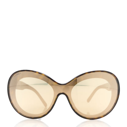 Chanel Shield Sunglasses 71281 Tortoise Gold 2 of 8