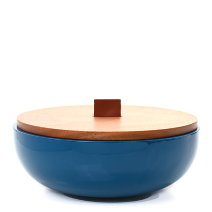 Hermes Lacquered Mahogany Mini Bridle Celebes Box Bleu Luzien 1 of 8