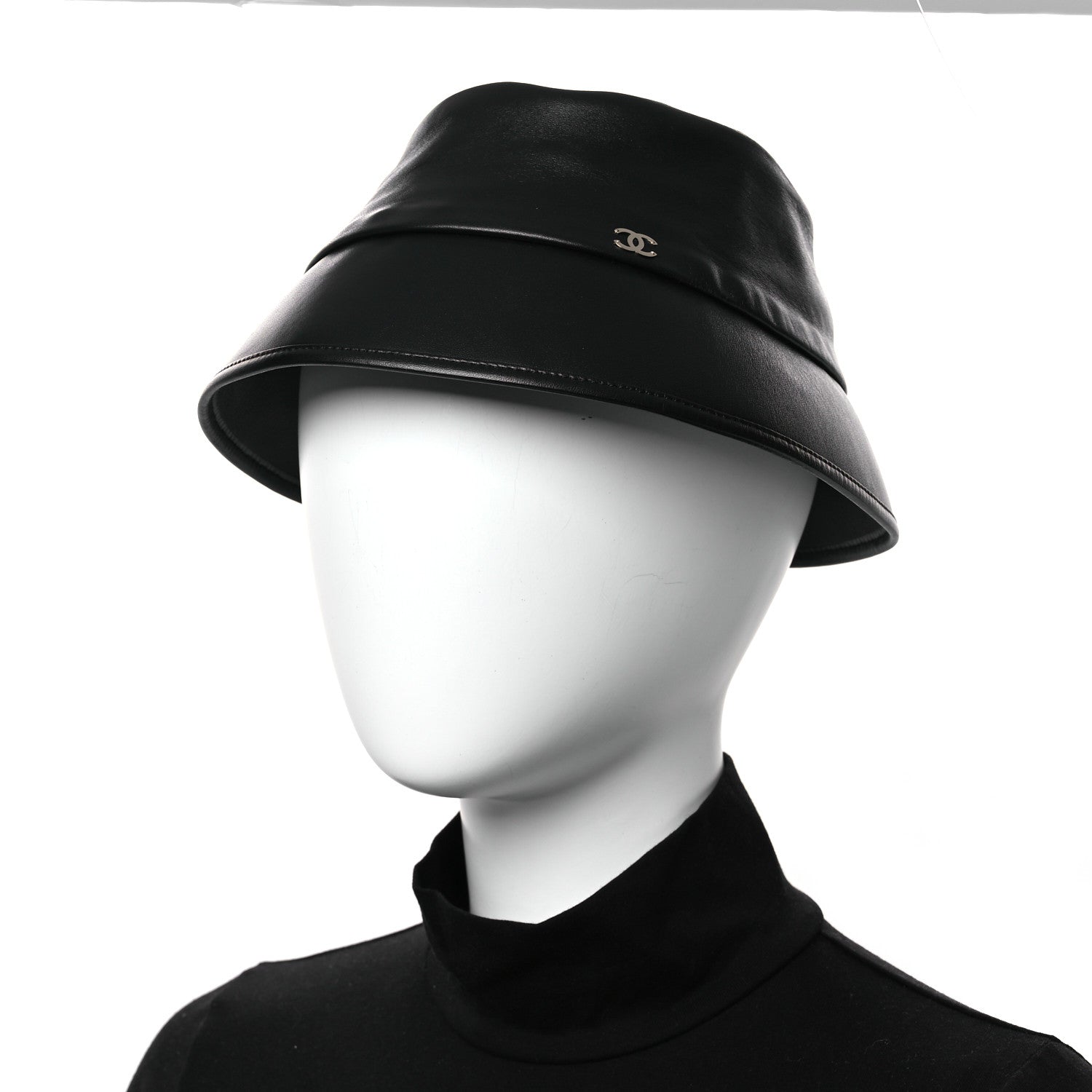 Chanel Lambskin CC Bucket Hat M Black 2 of 9