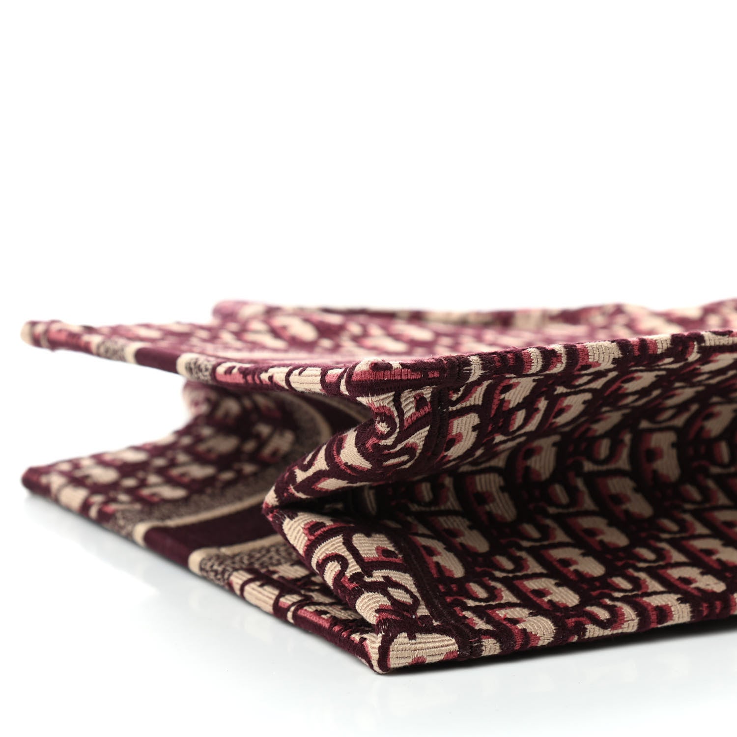 Christian Dior Oblique Medium Book Tote Burgundy Multicolor 8 of 10