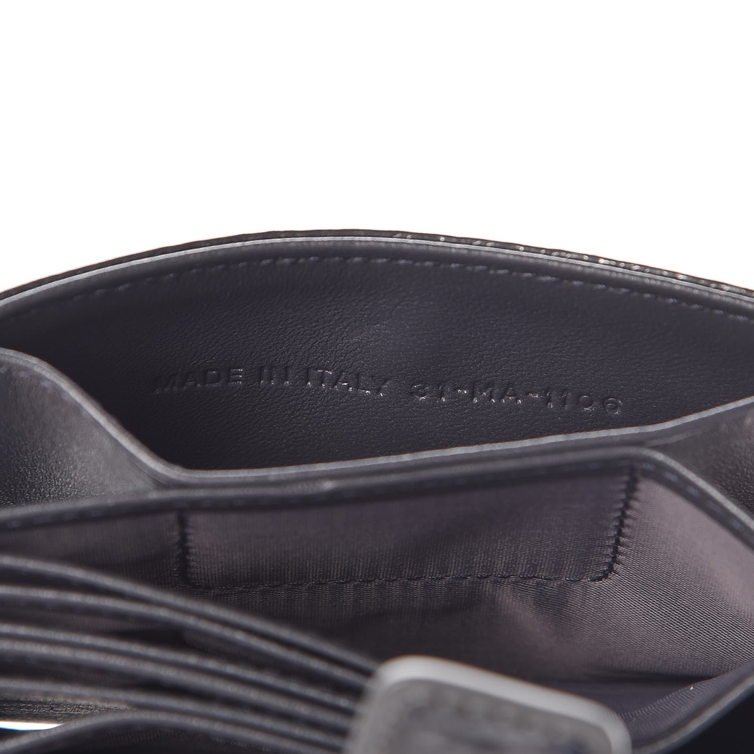 Christian Dior Metallic Patent Micro-Cannage Lady Dior 5-Gusset Card Holder Onyx Black 8 of 8