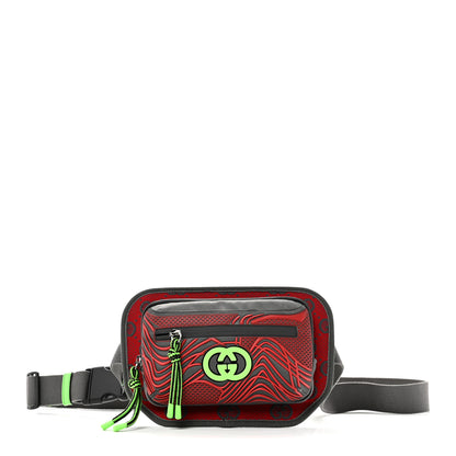 Gucci Jersey GG Monogram All Over Sporty Belt Bag Green Grey Multicolor 1 of 11