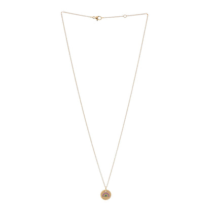 David Yurman 18K Yellow Gold Pink Yellow Blue Sapphire Tsavorite Collectibles Rainbow Pendant Necklace 3 of 7