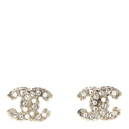 Chanel Crystal CC Earrings Gold 1 of 4
