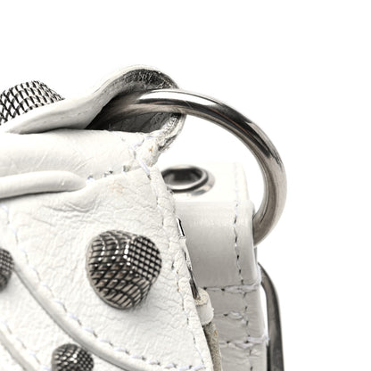 Balenciaga Agneau Arena Crystal Le Cagole Shoulder Bag XS Optic White 17 of 18