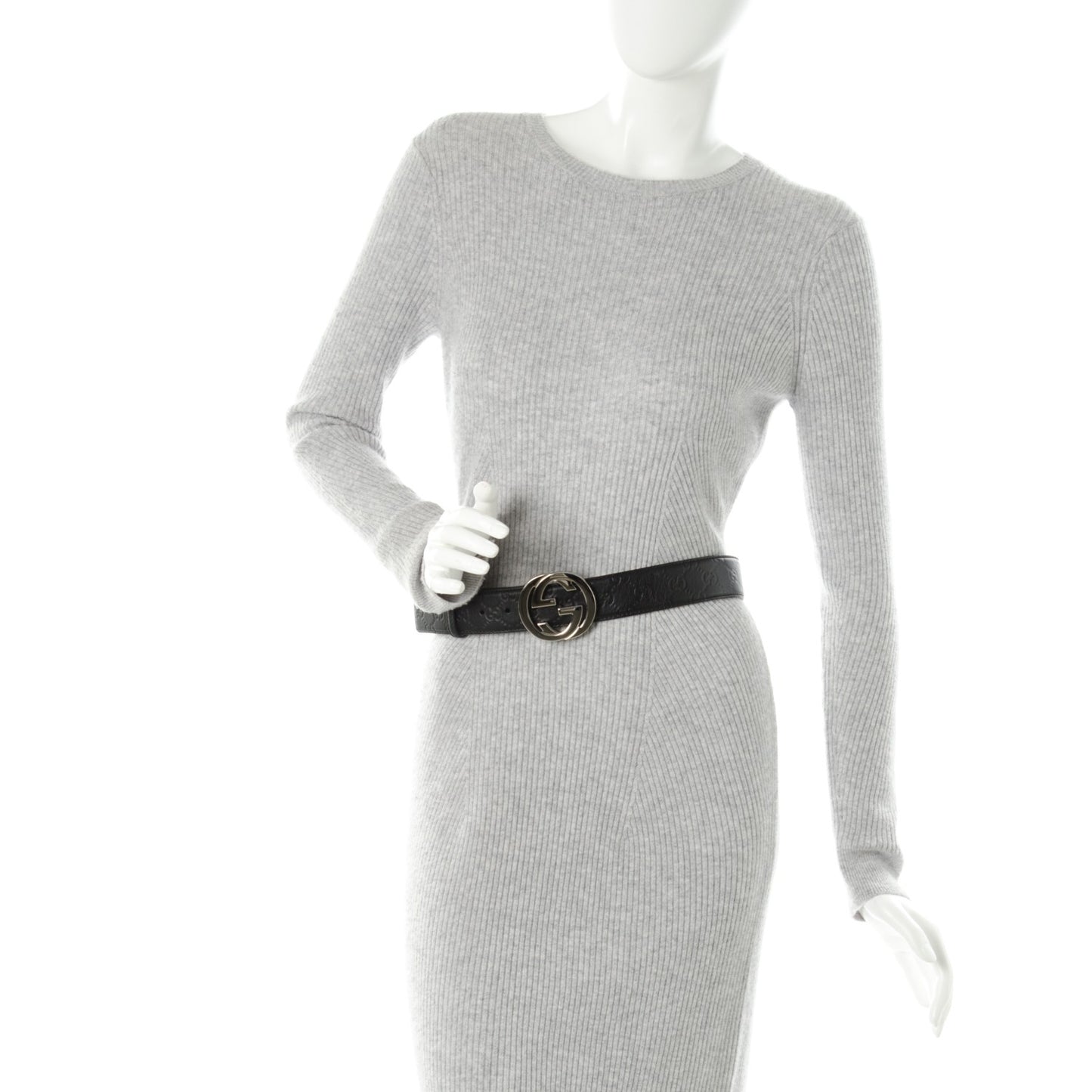 Guccissima Interlocking G Belt 85 34 Black