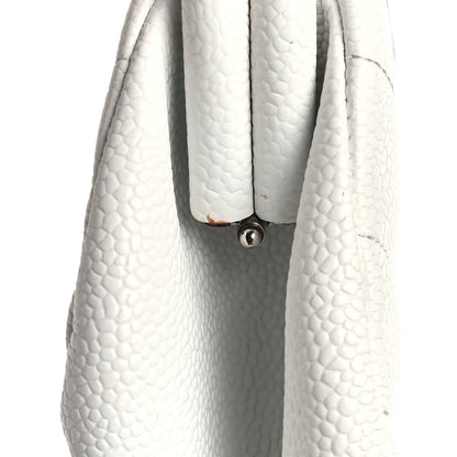 Chanel Caviar Quilted Timeless Clutch White 12 of 13