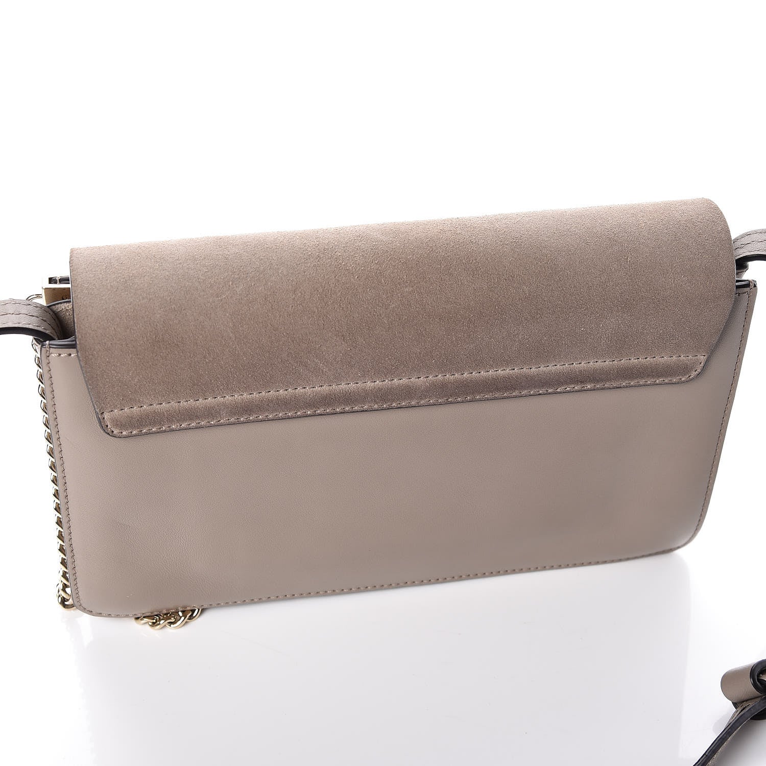Chloe Suede Calfskin Small Faye Shoulder Bag Motty Grey 11 of 11