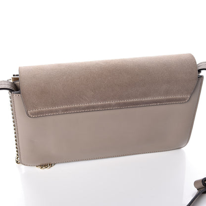 Chloe Suede Calfskin Small Faye Shoulder Bag Motty Grey 11 of 11
