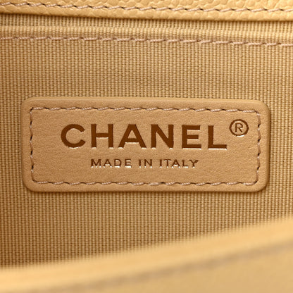 Chanel Caviar Quilted Medium Boy Flap Yellow 6 of 10
