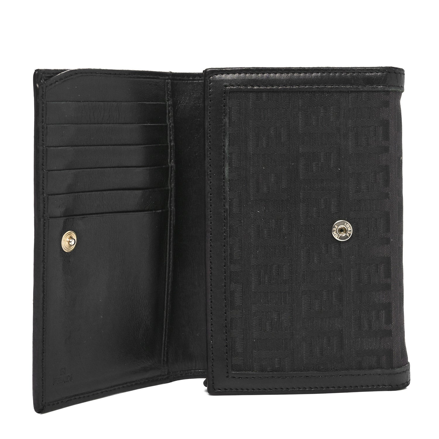 Fendi Zucchino Flap Wallet Tobacco 6 of 12