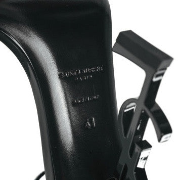 Patent Calfskin Opyum 110 Sandals 41 Black