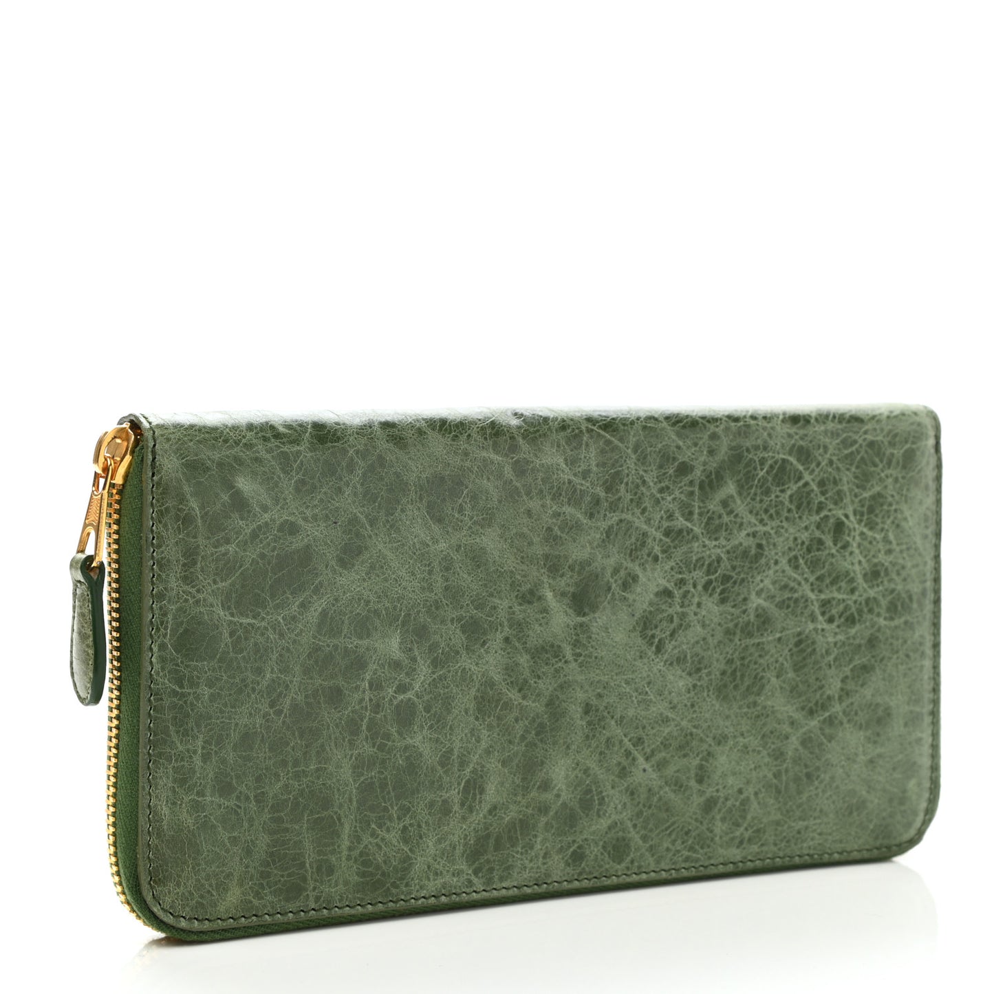 Agneau Arena Giant 12 Gold Hardware Compagnon Wallet Thyme