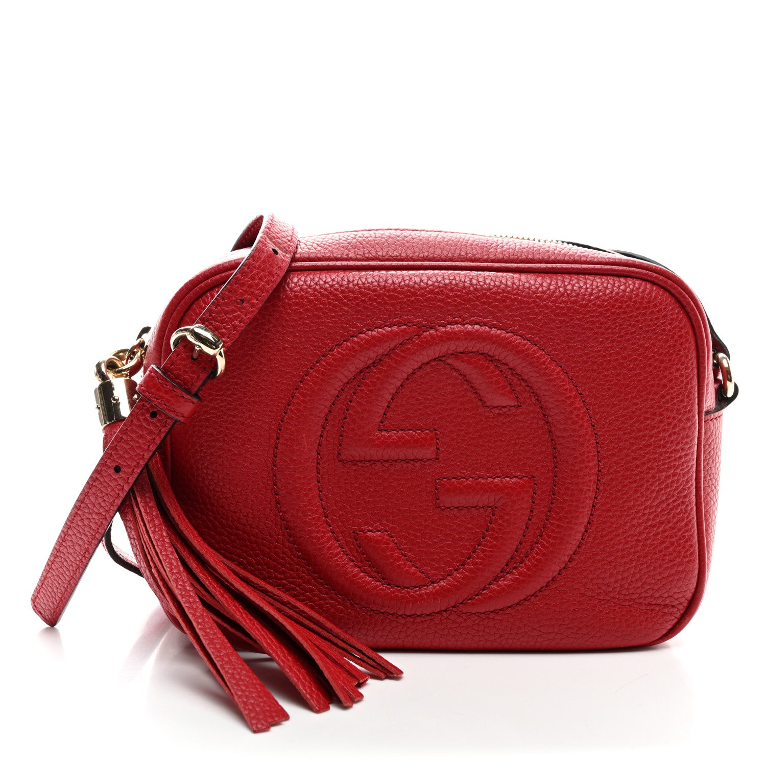 Gucci Pebbled Calfskin Small Soho Disco Bag Tabasco Red 1 of 10